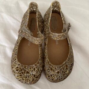 Mini Melissa Mary Jane gold/silver jelly